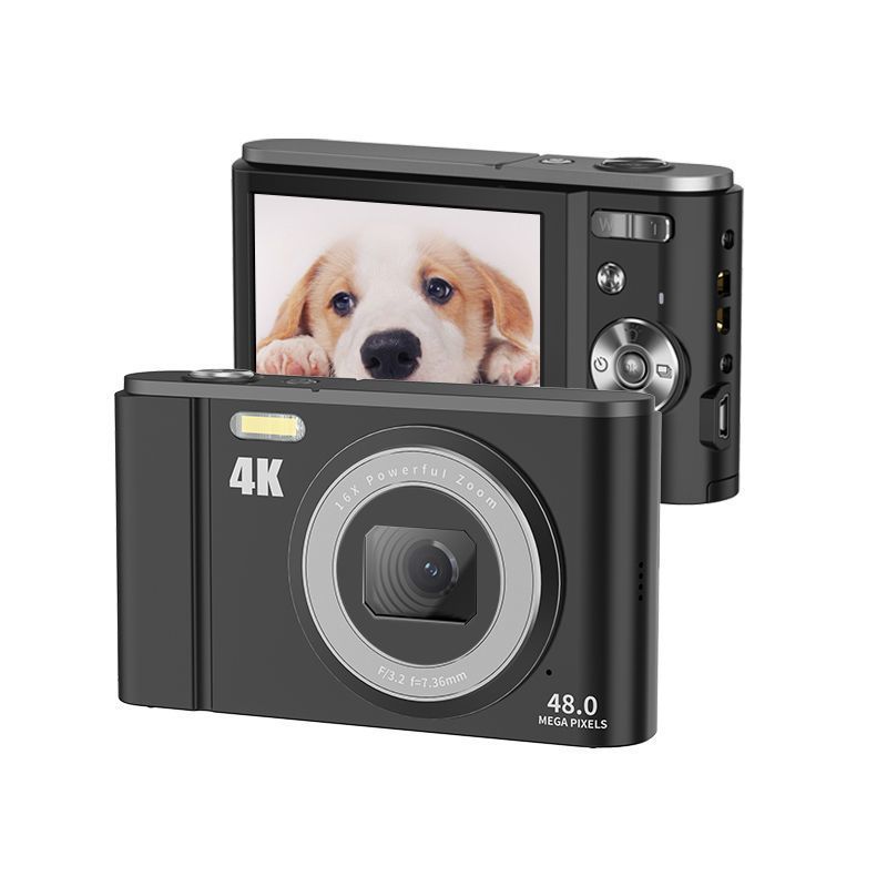 INF 48MP Digital Camera with 16x Zoom and 4K Video - Black