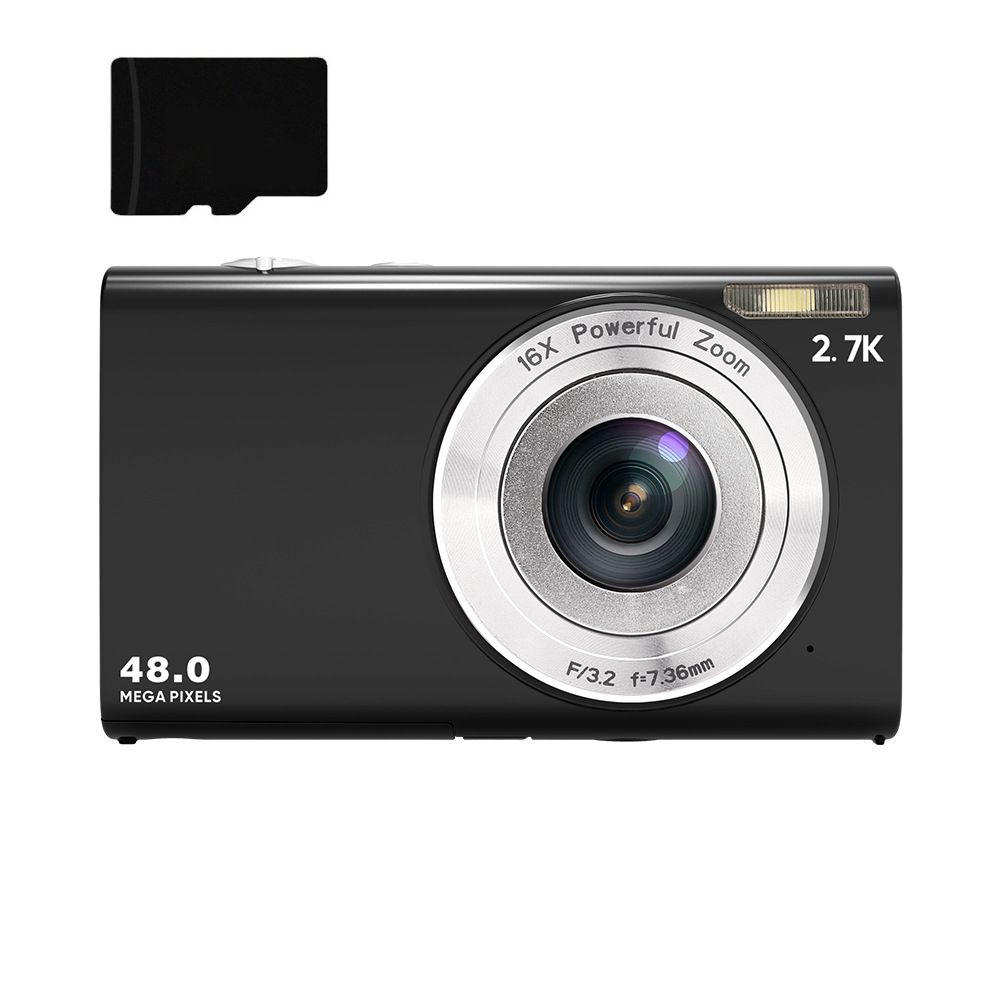 INF 48MP Digital Camera with 2.7K FHD, 16x Digital Zoom, Webcam, Auto Focus - Black
