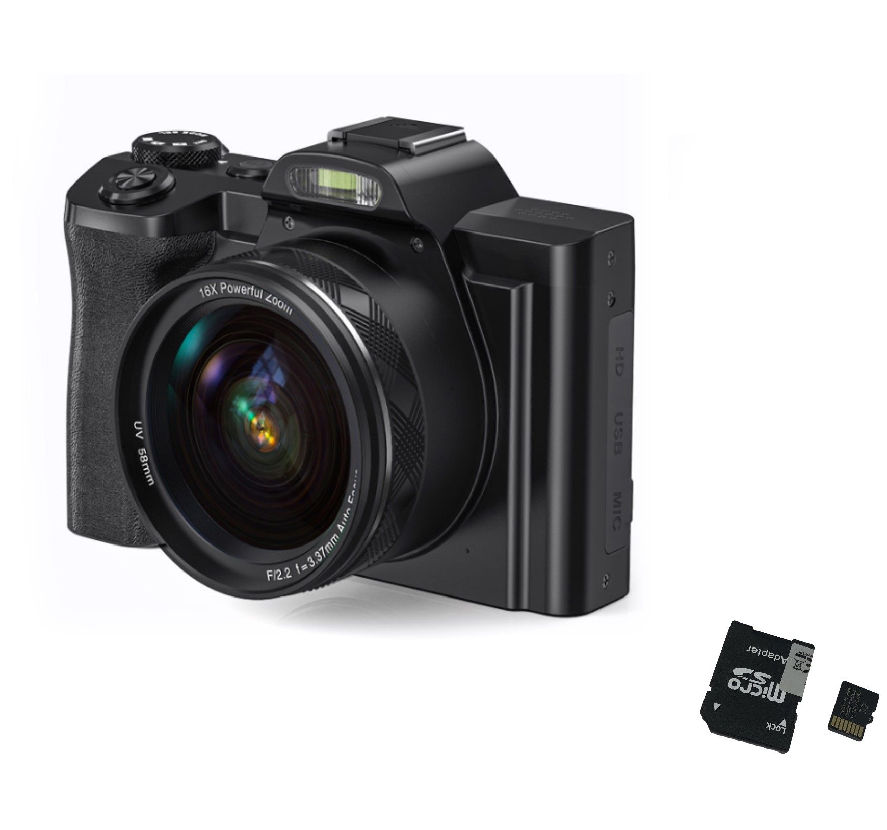 Digital 5K 48MP Camera with 16x Zoom and Anti-Shake