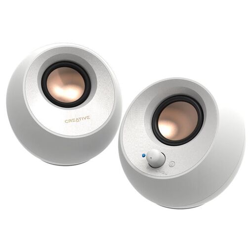 Creative Labs Pebble V3 10W Speaker, White ( Wired & Wireless)