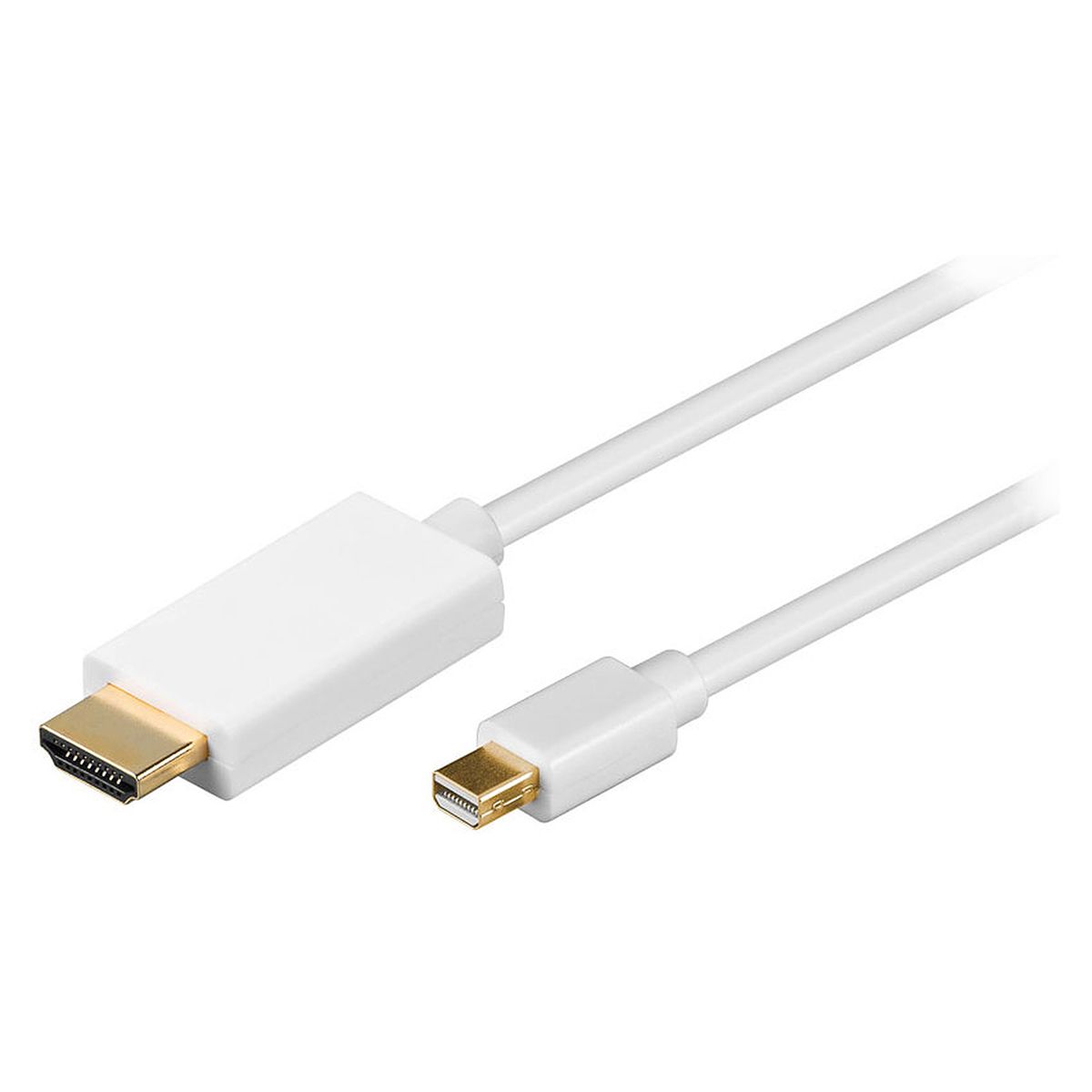 Cable adaptador Visiodirect Mini DisplayPort a HDMI (Thunderbolt a HDMI) - Blanco