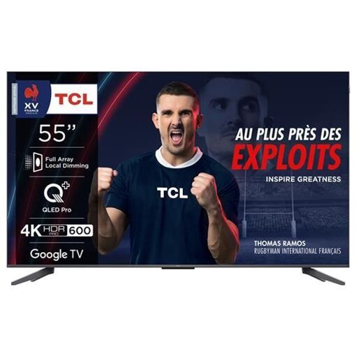 TV TCL 55C69BPRO QLED, 55 pulgadas, 4K UHD, 100Hz/144Hz FALD, Dolby Vision IQ, DTS-HD, HDR10+