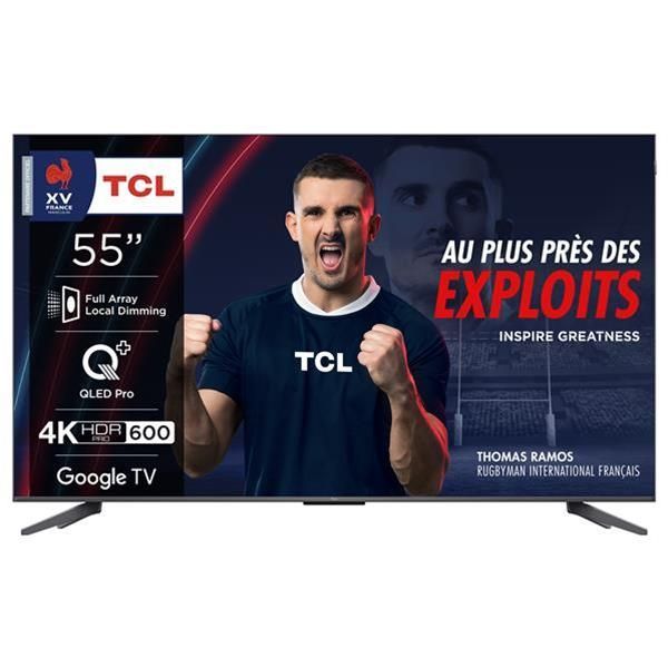 TCL 55C69BPRO QLED TV, 55-inch, 4K UHD, 100Hz/144Hz FALD, Dolby Vision IQ, DTS-HD, HDR10+