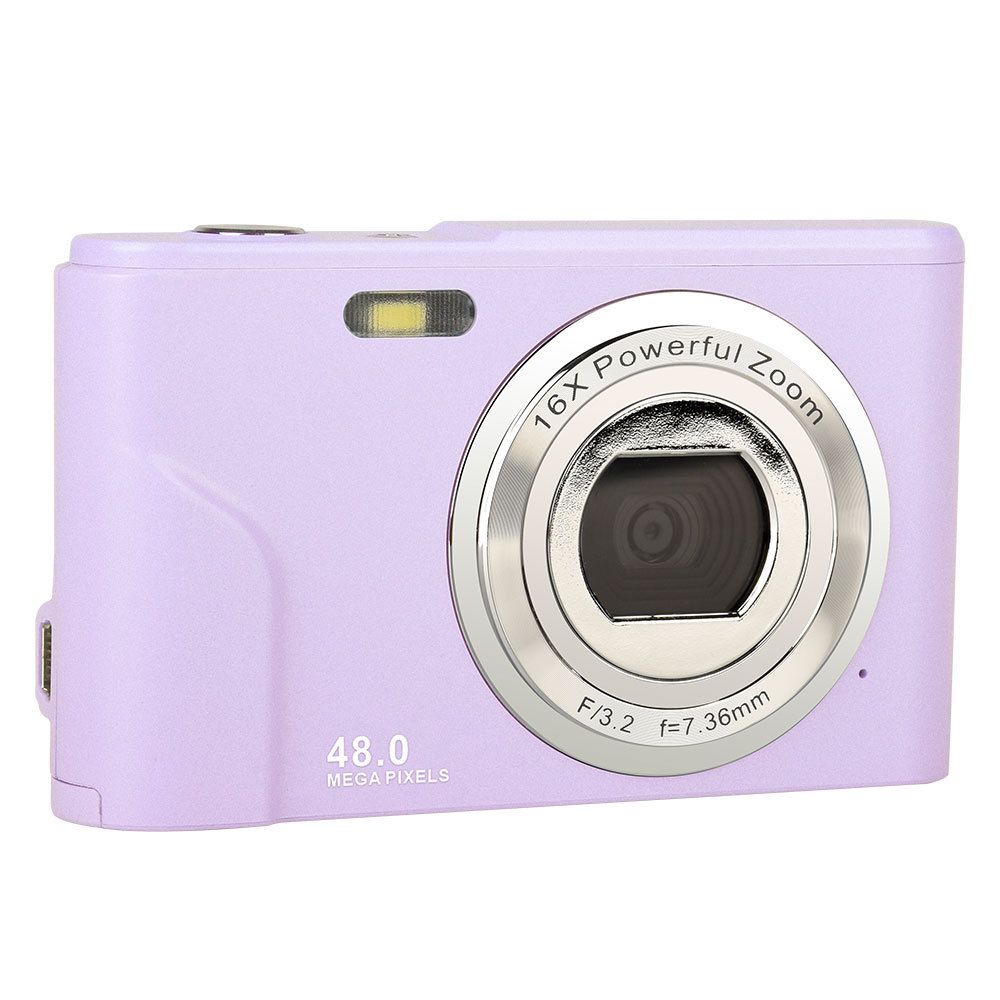 Appareil photo numérique 1080P 48 mégapixels Caméra Vlogging avec zoom 16X Violet