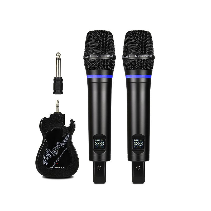 Wireless Bluetooth Reverb Microphones Pack (2) with Android Cable - Black