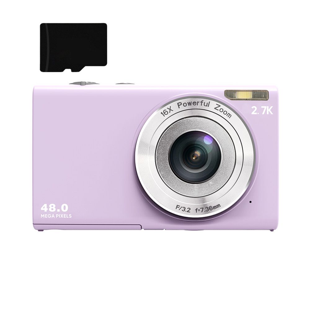 INF 48MP Digital Camera with 2.7K Video, 16x Digital Zoom, Webcam, Auto Focus, Violet Clear