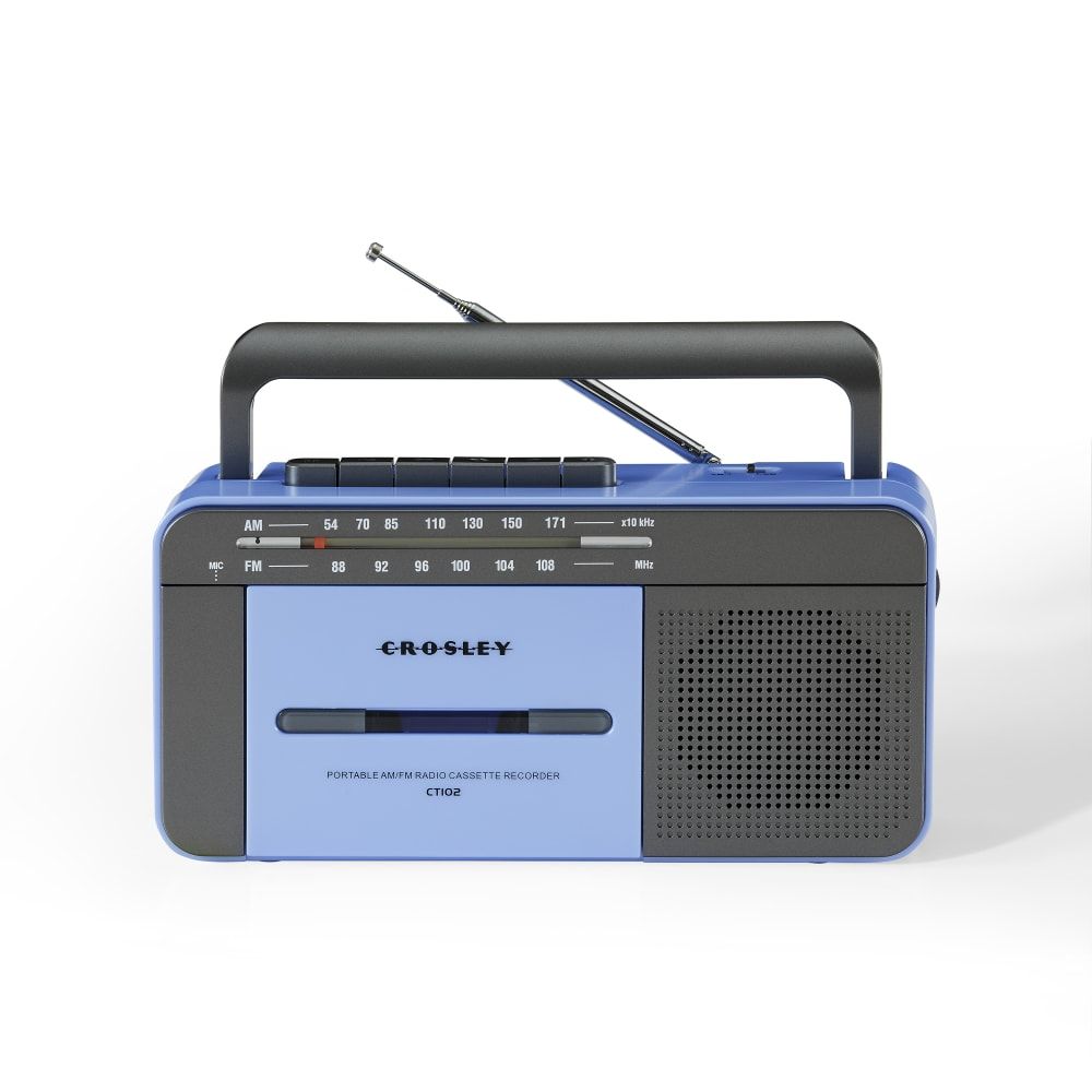 Crosley Vintage Cassette Player - Grey Blue