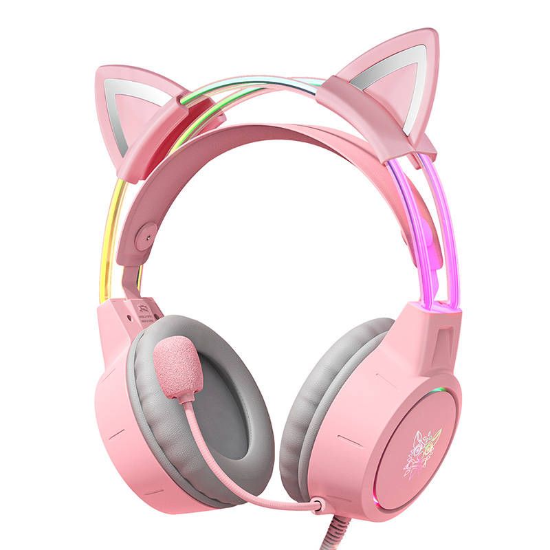 Casques de jeu ONIKUMA X15Pro (Oreilles de Chat Rose)