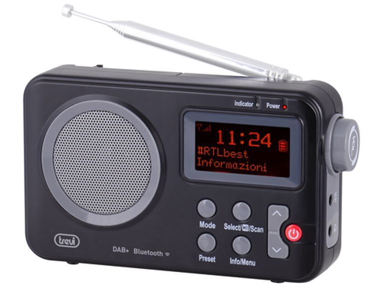 Trevi DAB 7F80 R Portable Radio - Black and Grey