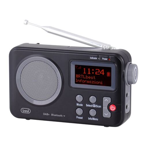 Trevi DAB 7F80 R Portable Radio - Black and Grey