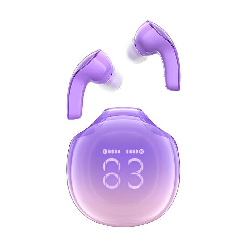 Acefast T9 Bluetooth 5.3 Earphones (Grape Purple, Size: S/M, Capacity: 20H)