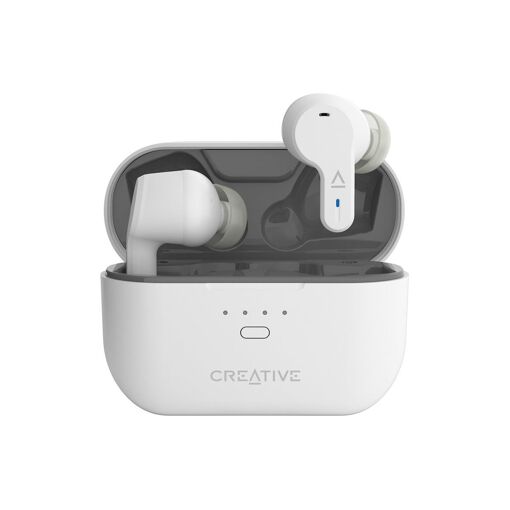 Auriculares inalámbricos Creative Zen Air Pro con micrófono - Bluetooth - Cancelación activa de ruido - Blanco, Negro