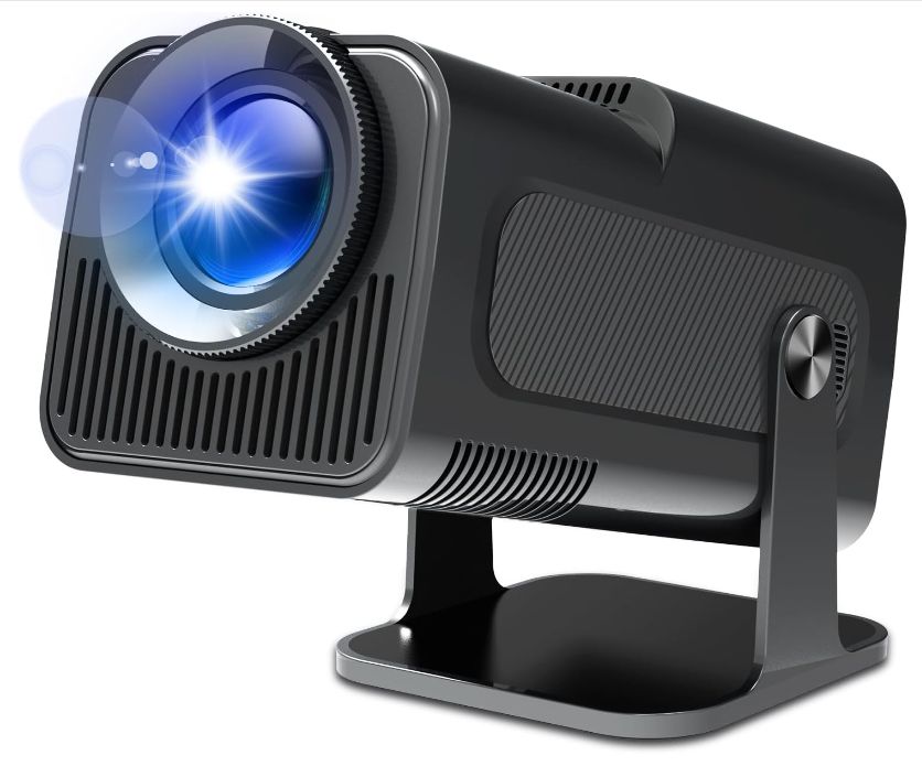 FOLAYA HY320 Mini Projector, 4K FHD 1080P, 10,000 Lumens with WiFi 6, BT 5.0, 180-Degree Rotation, Android 11.0 - Black