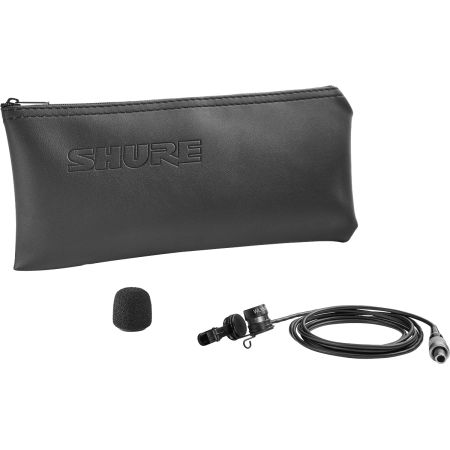 Shure WL185MB-C-LM3 Micro Lapel Microphone Black Cariodide Lemo