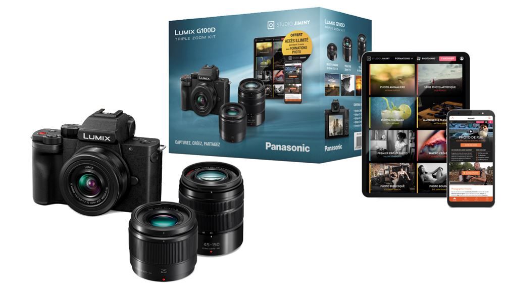 Panasonic G100D Hybrid Camera Kit with Lenses and Training
