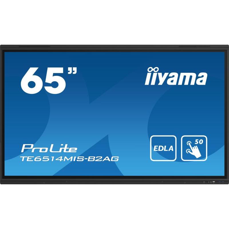 Iiyama ProLite TE6514MIS-B2AG - 65" LED Backlit LCD Interactive Digital Signage with Touchscreen / 8 Microphones / Option PC Integration - 4K UHD (2160p)