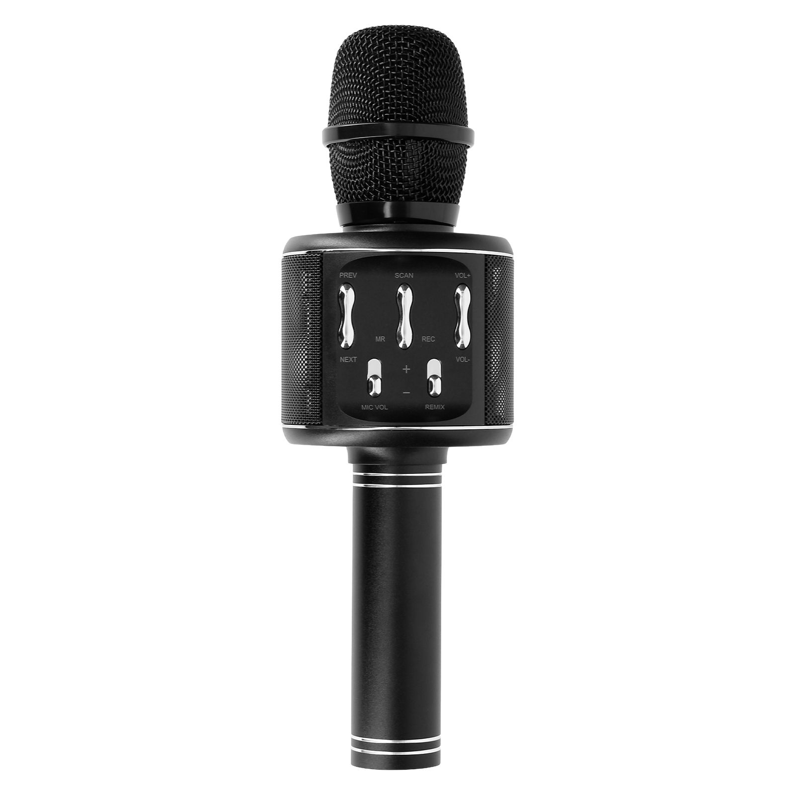 LinQ Wireless Microphone Karaoke with Bluetooth 5W, Multi-Function Buttons, Black