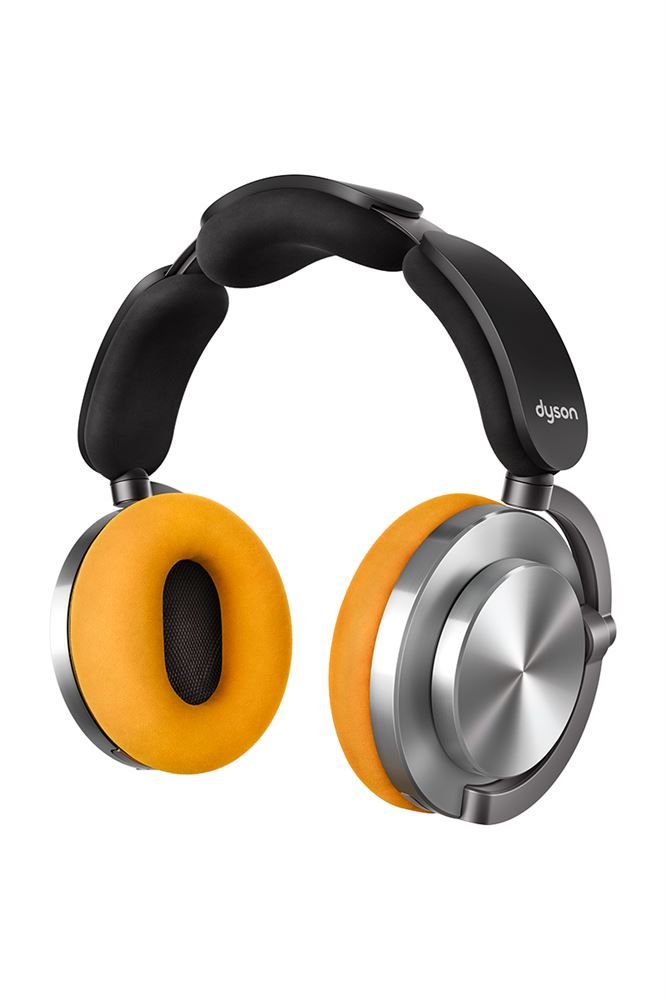 Dyson OnTrac Wireless Headphones - Active Noise Cancellation - Customizable - Aluminum/Yellow Pop