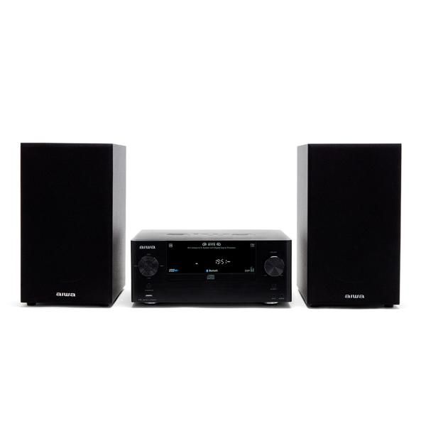 Aiwa Home Audio System, 50W Micro Stereo, Bluetooth, Black