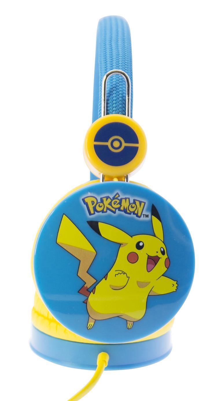 Casques OTL Technologies Pikachu avec fil et arceau pour musique, bleu et jaune