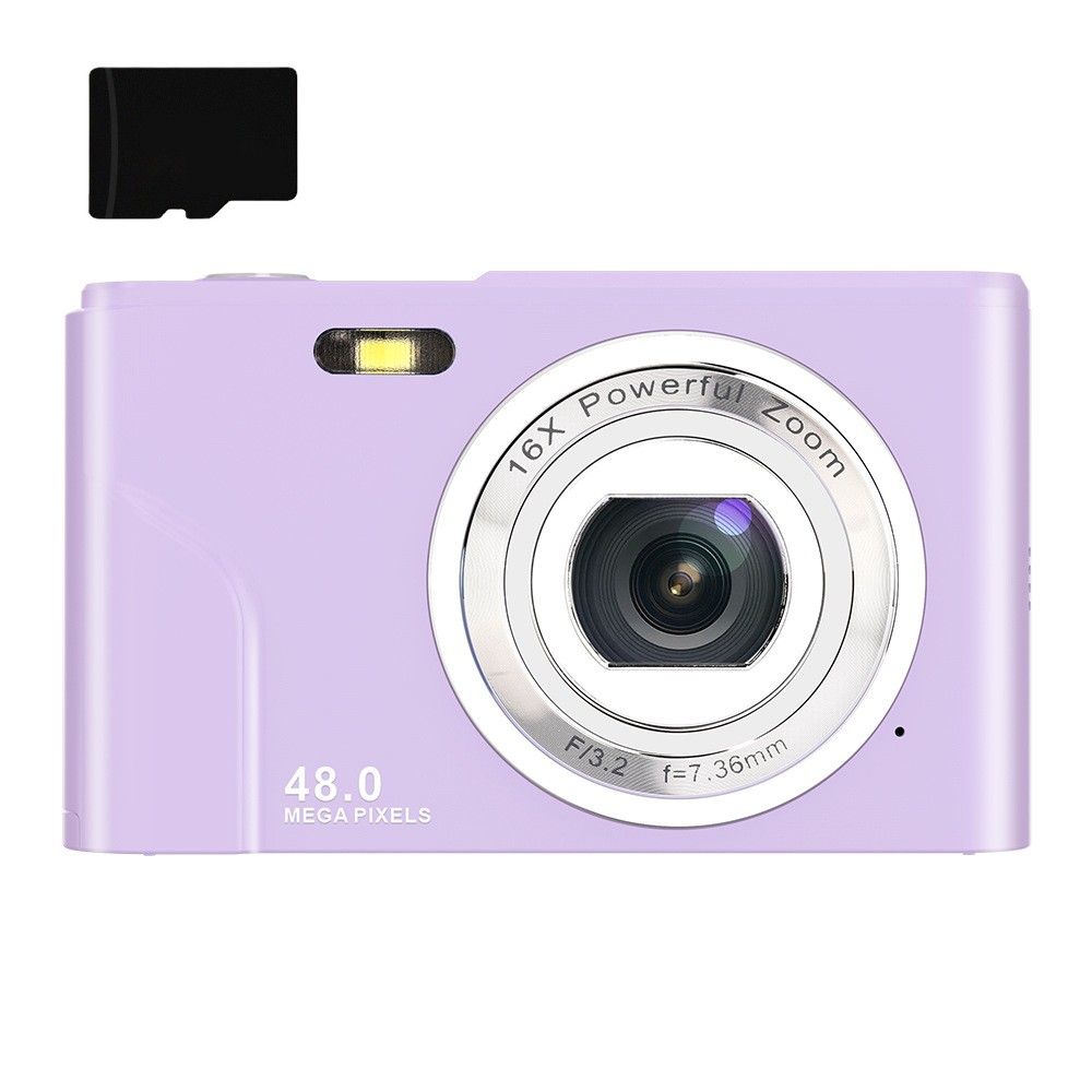 INF 48MP Digital Camera with 16x Zoom and 32GB Memory Card - Violet