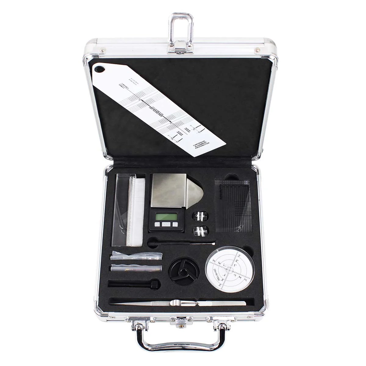Lenco TTA-12IN1PRO - Kit de accesorios profesional 12 en 1 para tocadiscos y limpieza de discos de vinilo - Plata