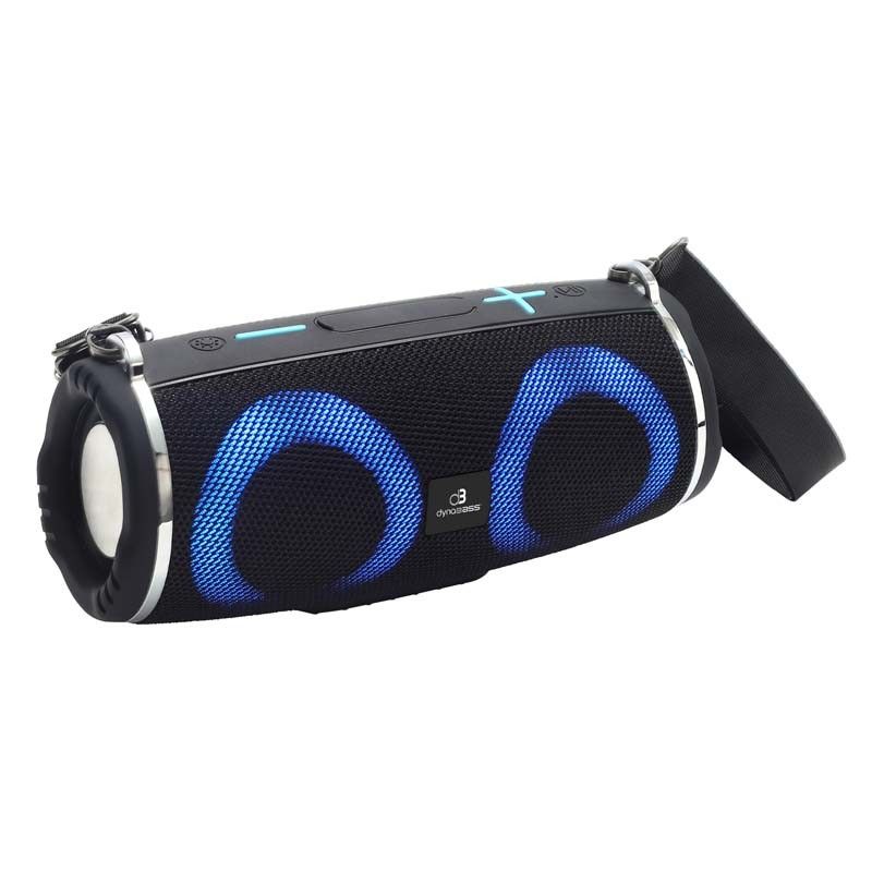 Haut-parleur Bluetooth Dynabass DBE30 Noir avec Éclairage LED - 10W, BT 5.3, Sangle Portable