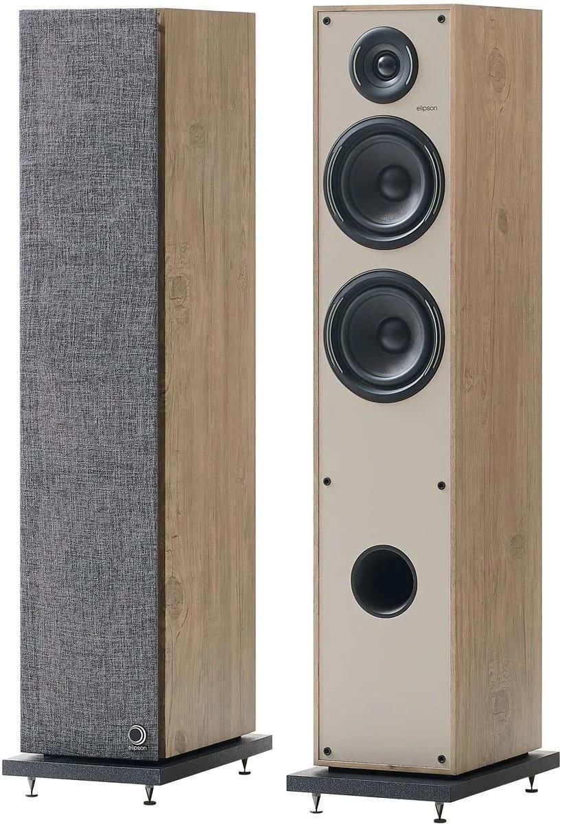 Elipson Horus 11F Column Speaker - Light Wood/Beige