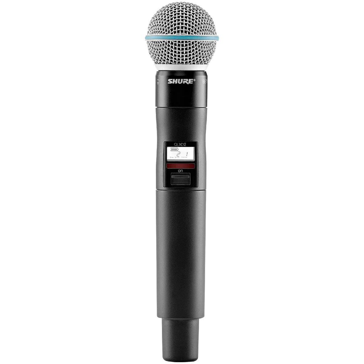 Shure QLXD2 BETA58 G51 - Wireless Microphone - Wireless Micro for QLX-D System - G51 Frequency Band - Beta 58 Dynamic Supercardioid Capsule