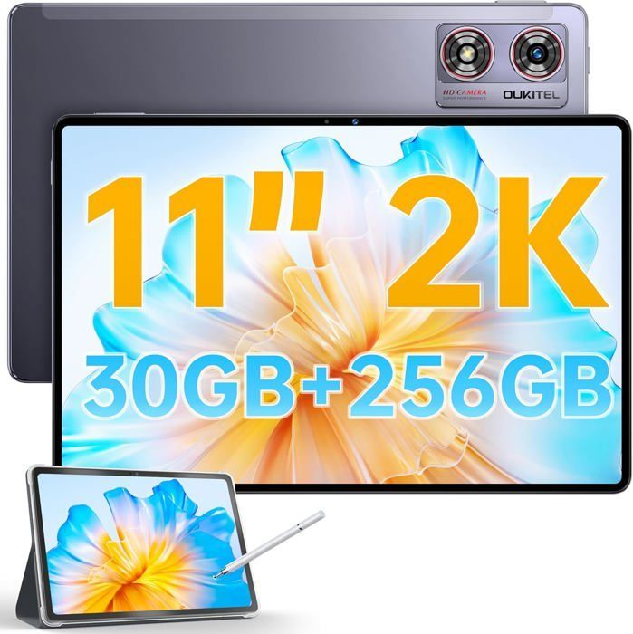 Oukitel OT8 11-inch Tablet - Android 13, 30GB RAM, 256GB ROM, 8800mAh Battery