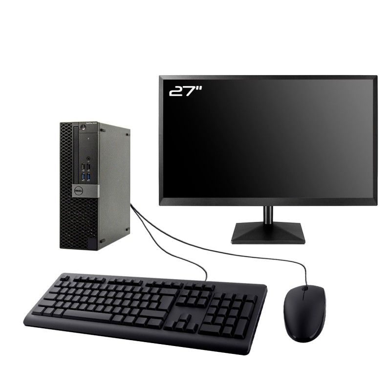 Dell OptiPlex 5040 SFF Gaming PC - 27" RTX 3050, i5-6500, 32GB RAM, 1TB SSD, Win11