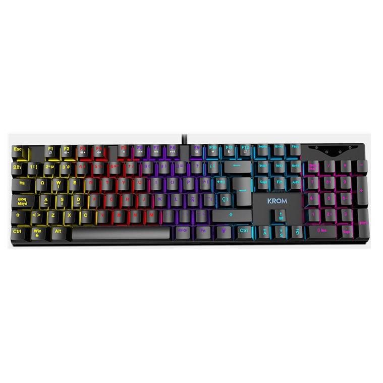 Krom Kasic Keyboard - Backlit - USB - QWERTY - Spanish - Red Switch