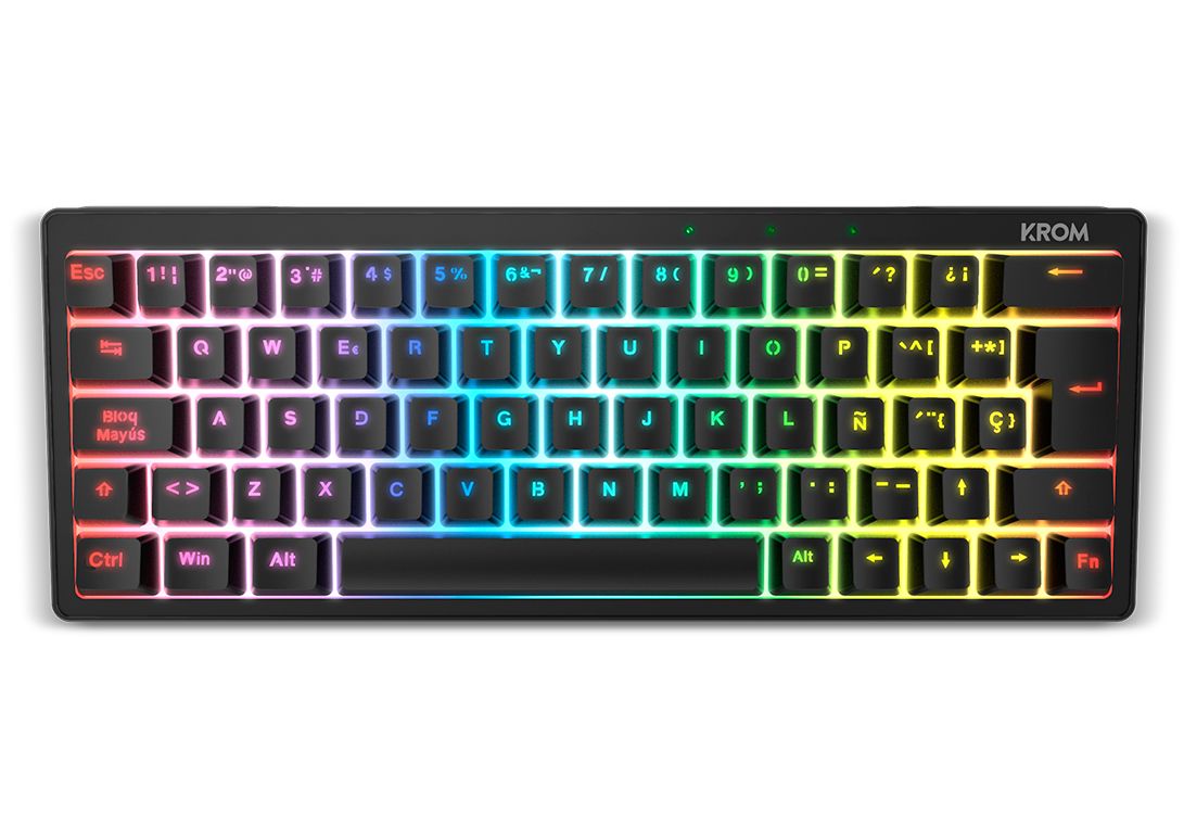 Clavier mécanique de jeu Krom Kreator RGB Hot Swap (60 % de forme)
