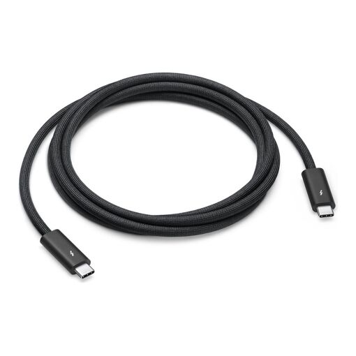 Câble Apple Thunderbolt 4 Pro - USB-C (M) vers USB-C (M) - USB 3.2 / USB4 / Thunderbolt 3 / Thunderbolt 4 / Port Display - 1,8 m - Actif, support de guirlande Fleurs - Noir