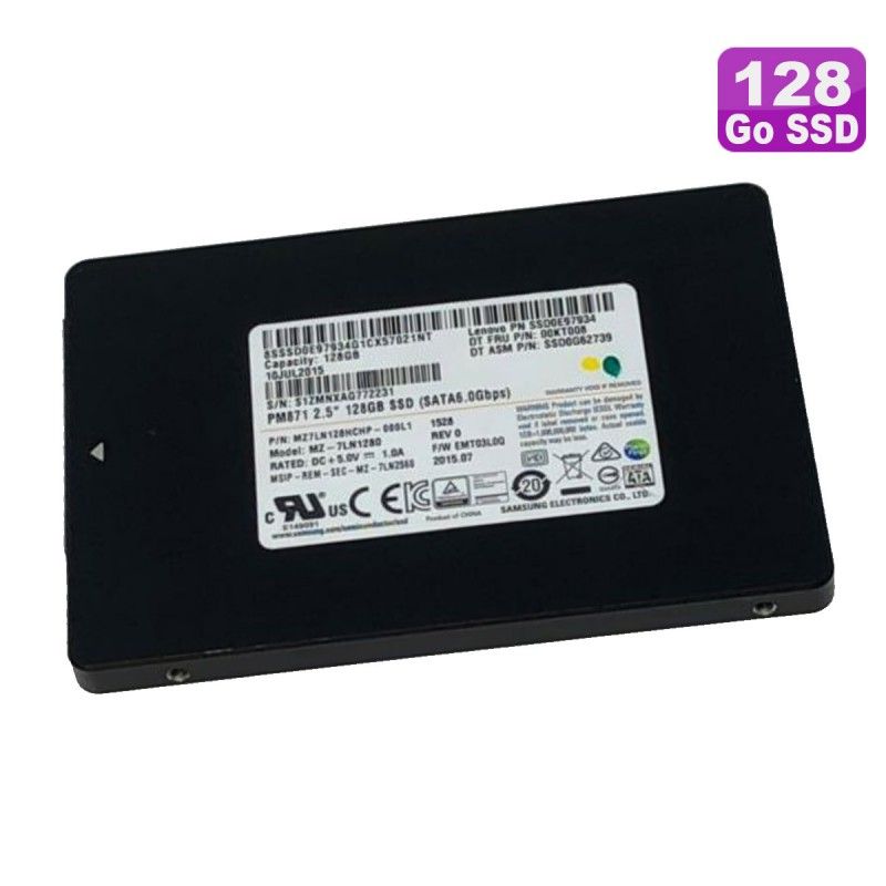Unidad de estado sólido interna de Samsung de 128 GB de 2.5" MZ-7LN1280 Lenovo SSD0E97934