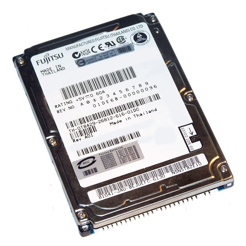 Fujitsu 40GB 2.5-inch IDE ATA Hard Drive (MHT2040AT, 4200RPM, 2MB Buffer)
