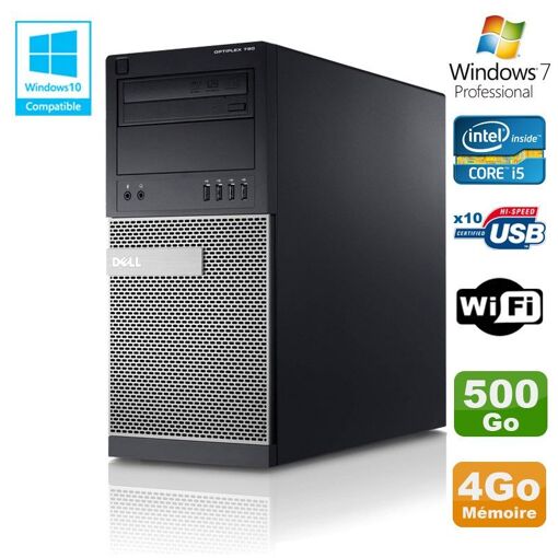 Dell Optiplex 790 Desktop PC - Intel Core i5, 4GB RAM, 500GB HDD, DVD, WiFi, Windows 7