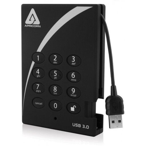 Apricon Aegis Padlock 3.0 - 2TB Encrypted External Hard Drive