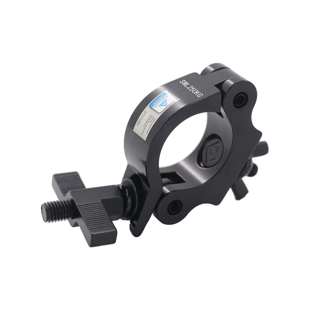 Algam Lighting HCB-4252-250KG Black Hook Collars, 42-52mm, 250kg Capacity