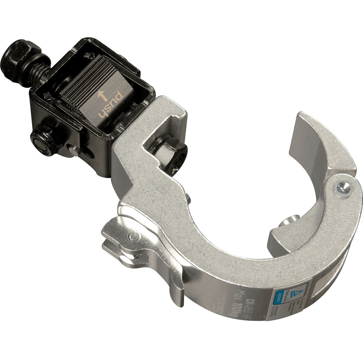 Algam Lighting LAL CR-4850-HF Aluminum Flexible Clamp Hook, 100 kg Max Capacity, Ø 48-50 mm