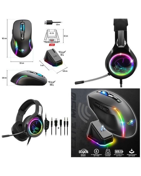 Spirit of Gamer PRO-H8 2.0 Stereo Headset with 50mm Drivers - Omnidirectional Microphone