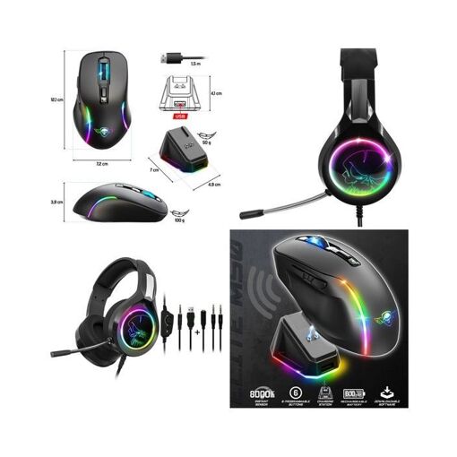 Spirit of Gamer PRO-H8 2.0 Stereo Headset with 50mm Drivers - Omnidirectional Microphone