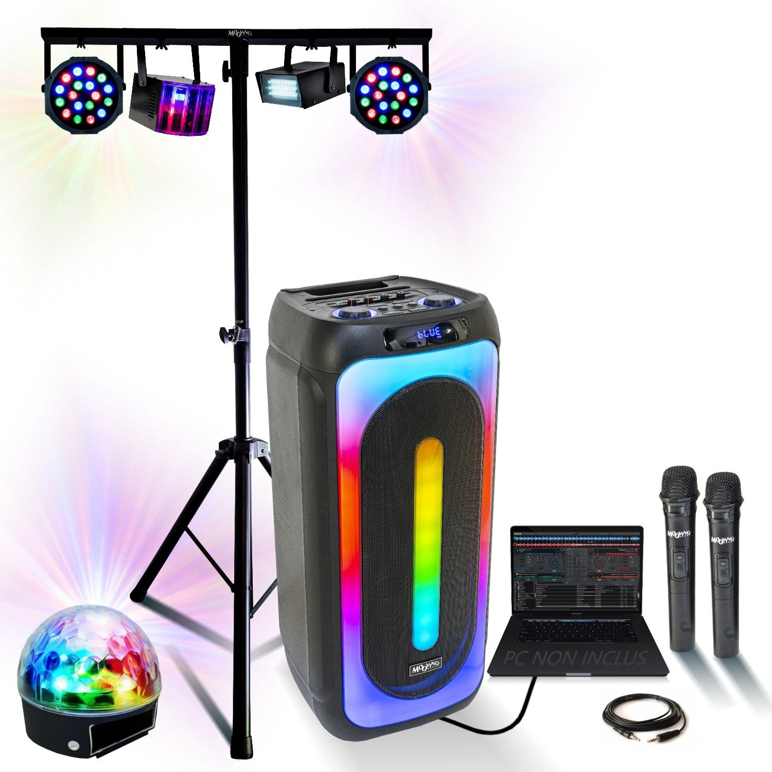 MOOVING SOUND Karaoke USB Bluetooth Speaker MS-MAGIC-SOUND1000