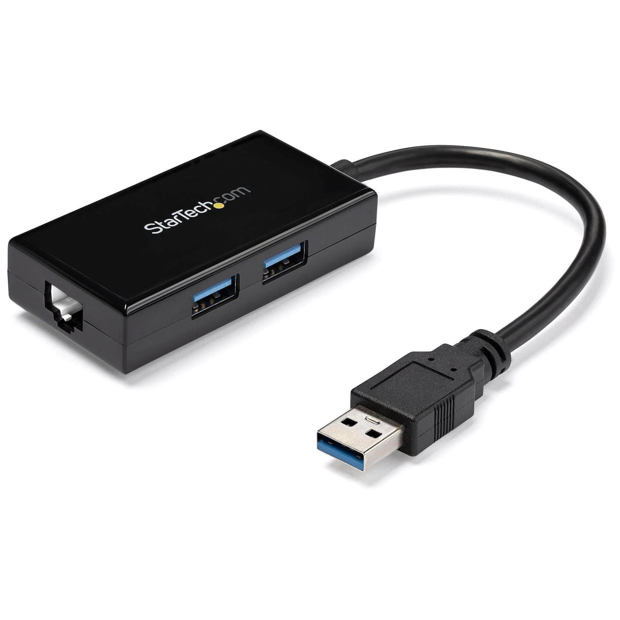 Adaptador de red StarTech.com USB 3.0 a Ethernet Gigabit con hub USB 3.0 de 2 puertos