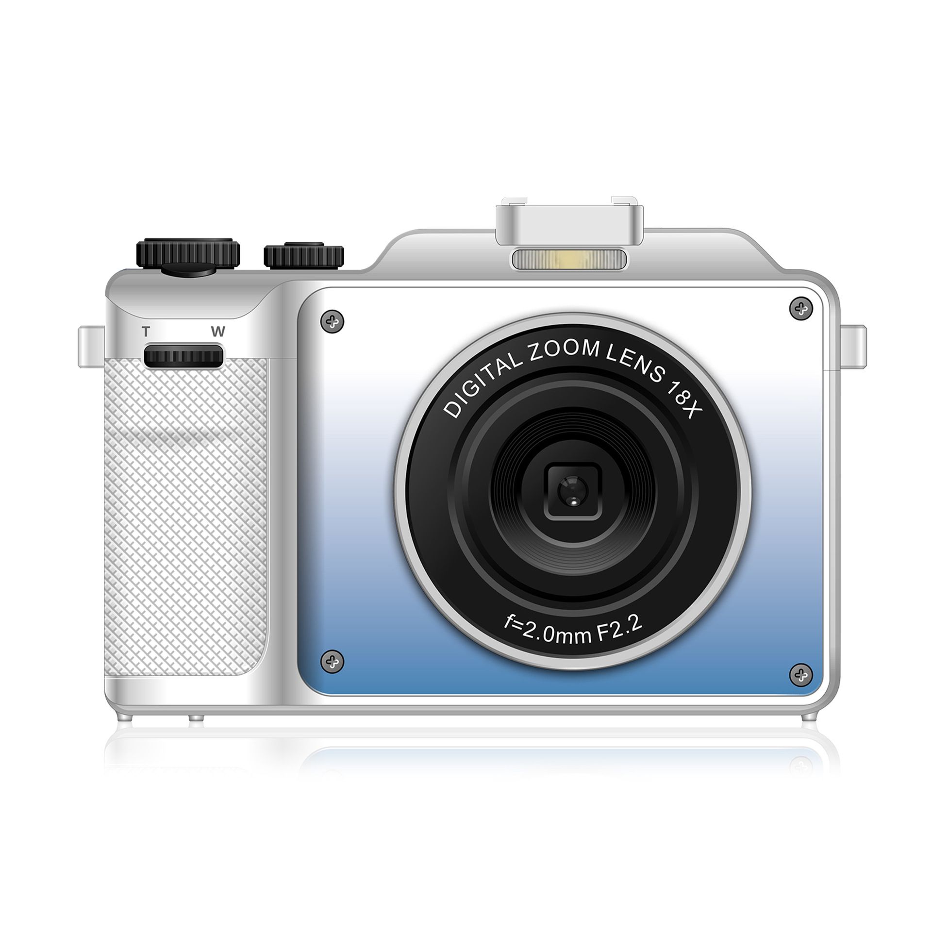 Digital Camera 4K/48MP/18x Digital Zoom/Anti-Shake/Auto Focus - White