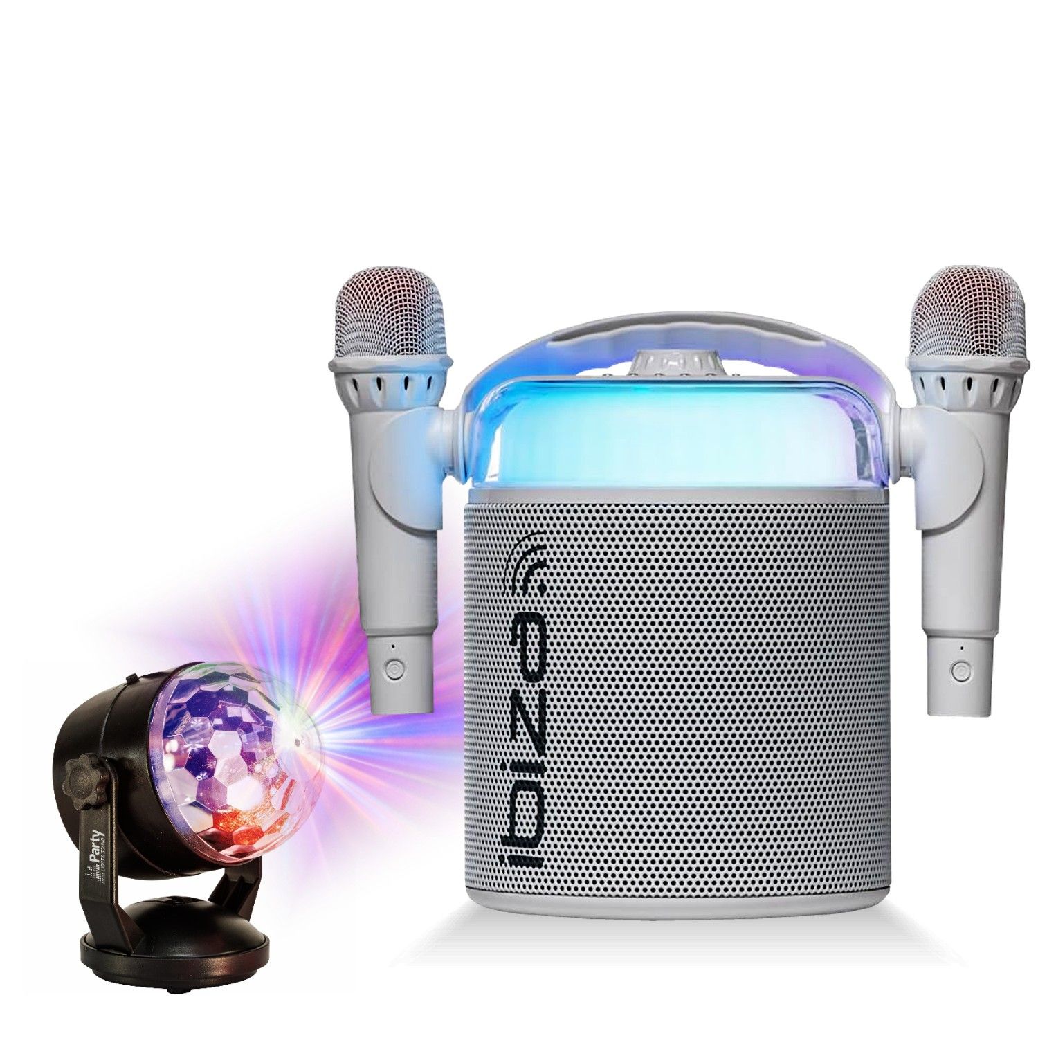 Haut-parleur portable Bluetooth karaoké Ibiza KARAHOME-WH 120W