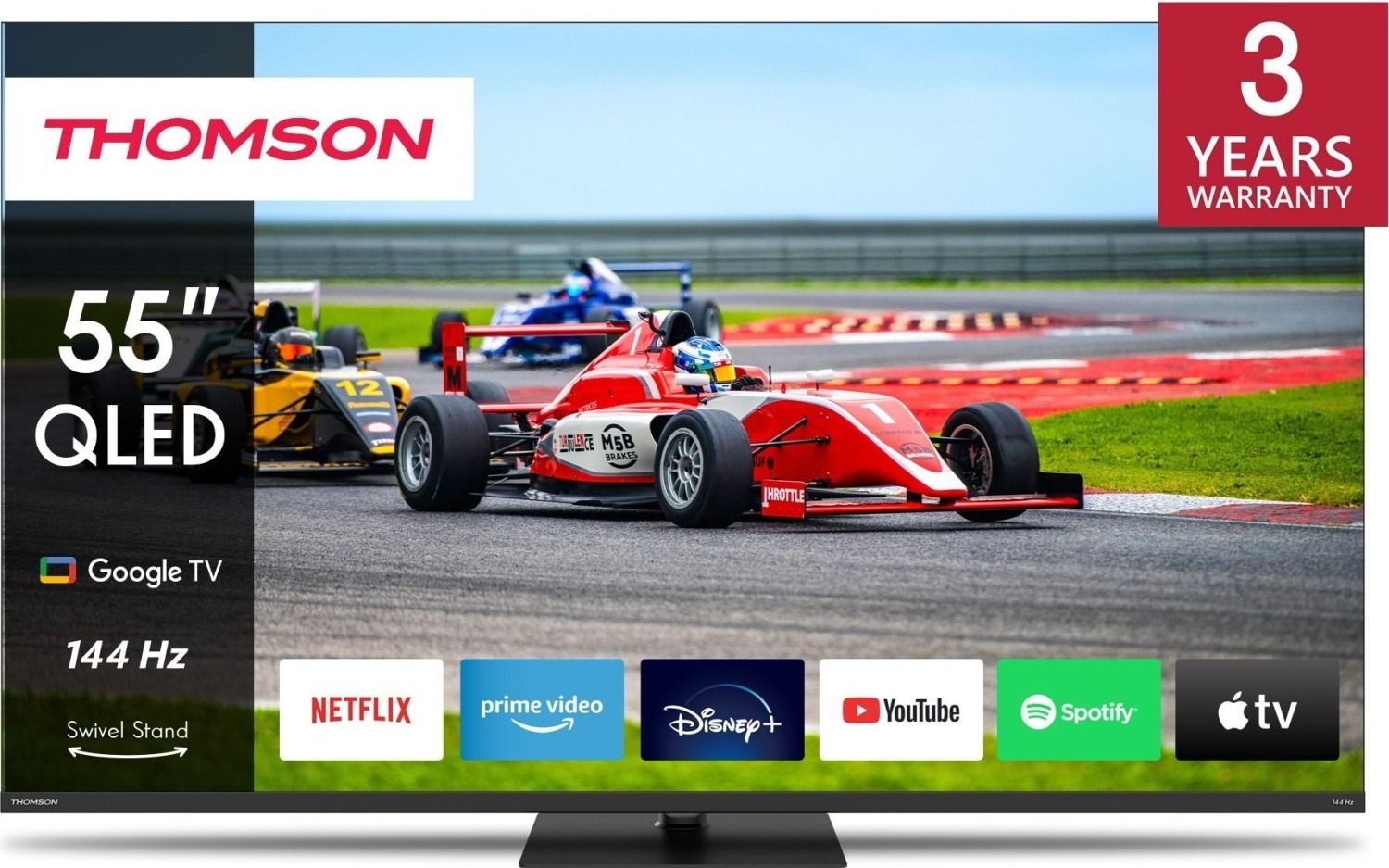 Thomson 55Q7C14 55" (139 cm) Google TV, QLED, 4K Ultra HD, 144Hz, HDR10, Dolby Vision