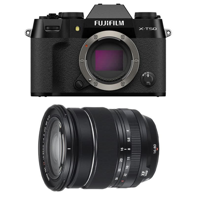 Fujifilm X-T50 Negro + Objetivo 16-80mm f/4, Garantía de 3 años