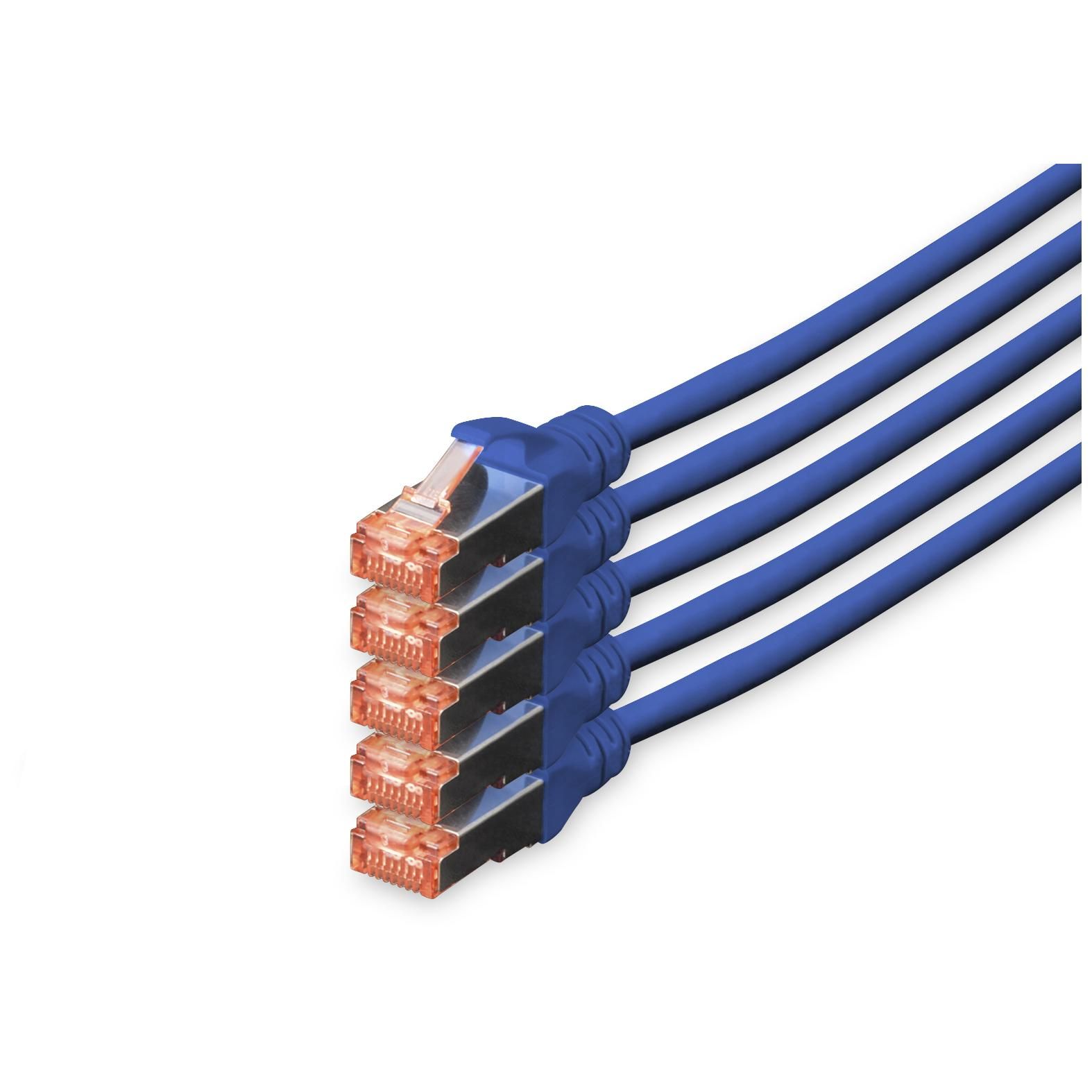 Digitus CAT 6 S/FTP Cable Patch, 5-Piece Pack