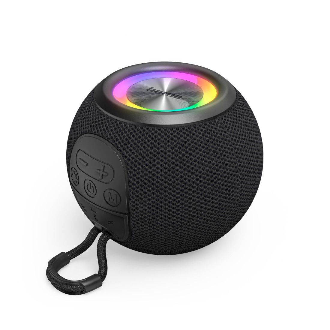 Hama Bluetooth® 'Ball' Speaker, 5 Light Modes, 5W, Black